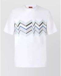 Missoni - Short Sleeve Crew Neck Chevron T-Shirt - Lyst