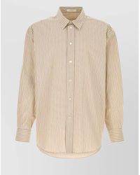 The Row - Embroidered Cotton Shirt - Lyst
