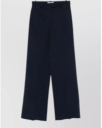 Circolo 1901 - High Waist Cotton Trousers Wide Leg Pleats - Lyst