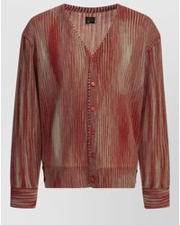 Needles - Striped Cardigan Long Sleeves Ribbed Trims - Lyst