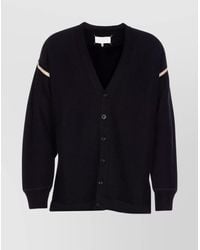 Maison Margiela - V-Neck Cardigan With Long Sleeves And Elbow Patches - Lyst