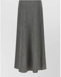 Alberta Ferretti - Chevron A-Line Maxi Skirt - Lyst