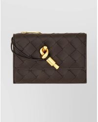 Bottega Veneta - Leather Zip Cardholder - Lyst
