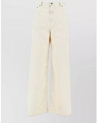 Golden Goose - Straight Trousers Wide Leg Side And Back Pockets - Lyst