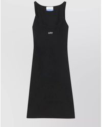 Off-White c/o Virgil Abloh - Ribbed Slim-Fit Cotton Mini Dress - Lyst