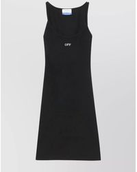 Off-White c/o Virgil Abloh - Ribbed Cotton Mini Dress - Lyst