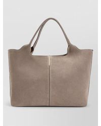 Tod's - Suede Leather Shoulder Bag - Lyst