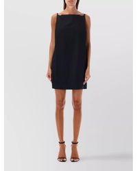 Philosophy - Short Dress With Small Belt Detail - Lyst