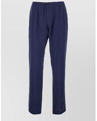 Emporio Armani - Linen Trousers Side Pockets Back Pocket - Lyst