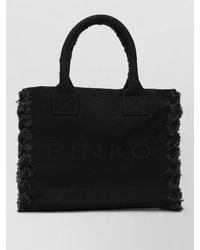 Pinko - Tote Bag Fringe Detailing Top Handles - Lyst