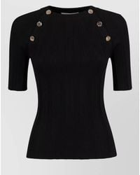 Sportmax - Top Buttons Fitted Silhouette Ribbed Round Neckline - Lyst