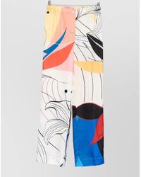F.R.S For Restless Sleepers - Silk Trousers Bold Motif Wide Leg - Lyst
