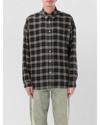 sunflower - Check Shirt Chest Pocket Curved Hem - Lyst