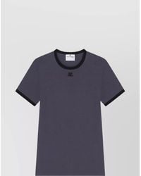 Courreges - Cotton Logo Patch Short-Sleeve T-Shirt - Lyst
