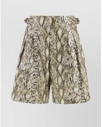 Isabel Marant - Snake Print Bermuda Shorts - Lyst
