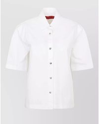 Thelatest - Ben Cotton Shirt Collared Short Sleeves - Lyst
