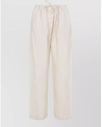 Studio Nicholson - Hera Drawstring Trousers Button Waist Pockets - Lyst