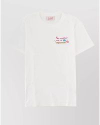 MC2 Saint Barth - Emilie Crew Neck Embroidered Short Sleeve Top - Lyst