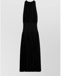 TOTEME - Gathered Viscose Midi Dress - Lyst