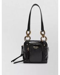 Prada - Bucket Bag Double Handles Front Zip Pocket - Lyst