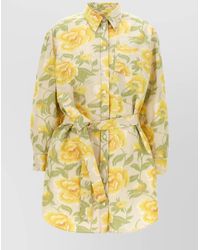 KENZO - Peonies Kimono-Sleeve Mini Dress - Lyst