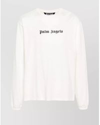 Palm Angels - Cotton Long-Sleeve Logo-Print T-Shirt - Lyst