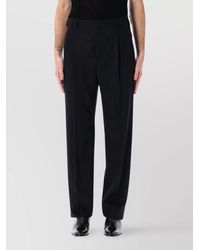 Saint Laurent - Wool Single-Pleat Tailored Trousers - Lyst