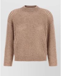 Peserico - Sequinned Openwork Sweater - Lyst