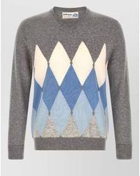 Ballantyne - Cashmere V-Neck Regular-Fit Diamond-Intarsia Jumper - Lyst