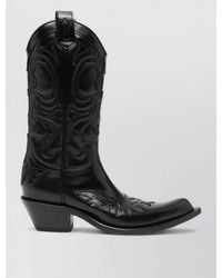 Acne Studios - Leather Western Ankle Boots - Lyst