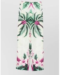 F.R.S For Restless Sleepers - Silk Trousers Tropical Motif Elastic Waist - Lyst