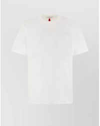 Ferragamo - Ribbed Cotton Logo Print T-Shirt - Lyst