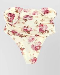Magda Butrym - Floral-Print High-Rise Gathered Bikini Briefs - Lyst