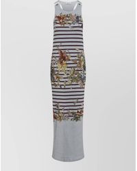 Jean Paul Gaultier - Mariniere Grape Long Dress - Lyst