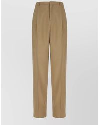 Saint Laurent - Trousers Pleated Front Belt Loops Pockets - Lyst
