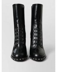Dolce & Gabbana - Leather Studded Lace-Up High Boots - Lyst