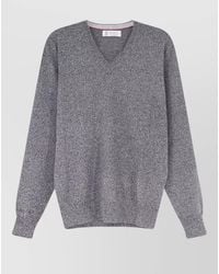 Brunello Cucinelli - Cashmere V-Neck Long-Sleeve Sweater - Lyst