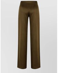 Max Mara - Satin Wide-Leg Tailored Trousers - Lyst