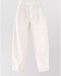 Alysi - Silk Tailored Pants Back Pockets Pleats - Lyst