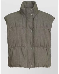 Brunello Cucinelli - Down Vest High Neck Padded Design - Lyst