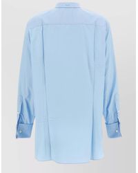 Prada - Cotton Poplin Pleated Shirt - Lyst
