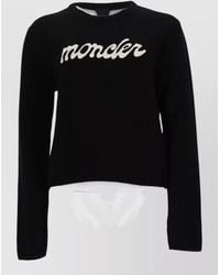 Moncler - Crew Neck Long Sleeve Knit Top - Lyst