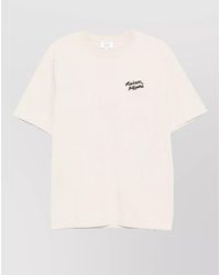 Maison Kitsuné - Organic Cotton Embroidered Short-Sleeve T-Shirt - Lyst