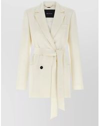 Kiton - Silk Blazer Belted Waist Single Breasted - Lyst