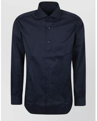 Barba Napoli - Long Sleeve Shirt Featuring Distinctive Collar - Lyst