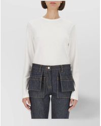 Helmut Lang - Logo Crew Neck Long Sleeve T-Shirt - Lyst