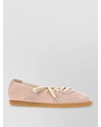 Maison Margiela - Leather Lace Up Ballerina Shoes Flat - Lyst