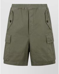 DSquared² - Ripstop Shorts Elasticated Waistband Flap Pockets - Lyst