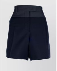 Miu Miu - High-Waisted Pleated Shorts Belt Loops - Lyst