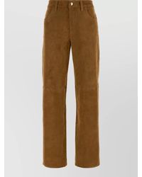 7 For All Mankind - Leather Tapered Trousers - Lyst
